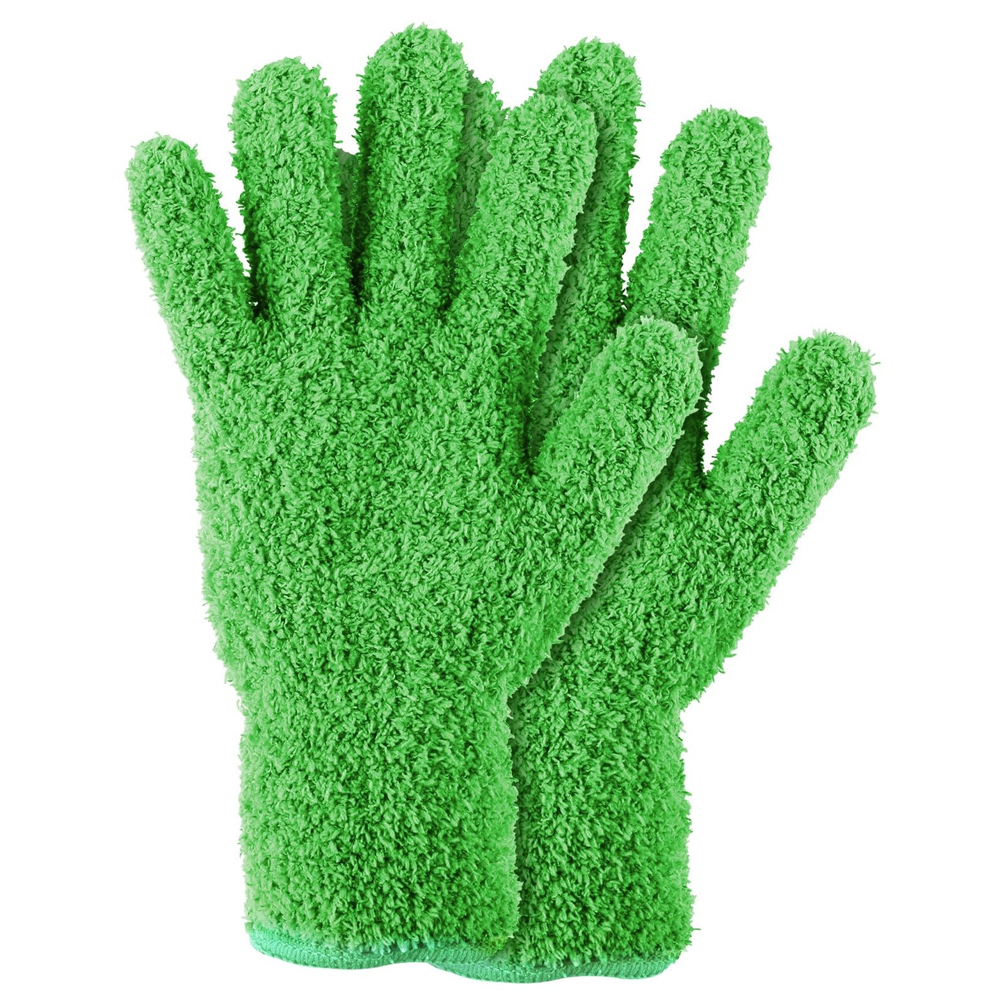 Sibba Dusting Mitt Gloves Microfiber Auto Household Cleaning Mittens Cloth Reusable Washable Gloves for Men Women Kitchen House Blinds Plants Mirrors Lamps Car Cleaning (Dark Green)