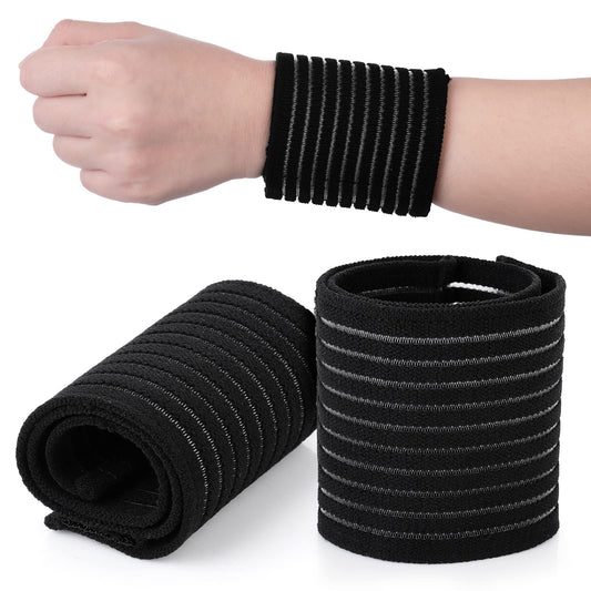 Sibba 4 Pieces Wrist Brace Wraps Band Right Hand Ankle Supports For Working Out Lace Up Tendonitis Workout Golf Tennis Bowling Splints Compression Wristbands Protection for Men Women