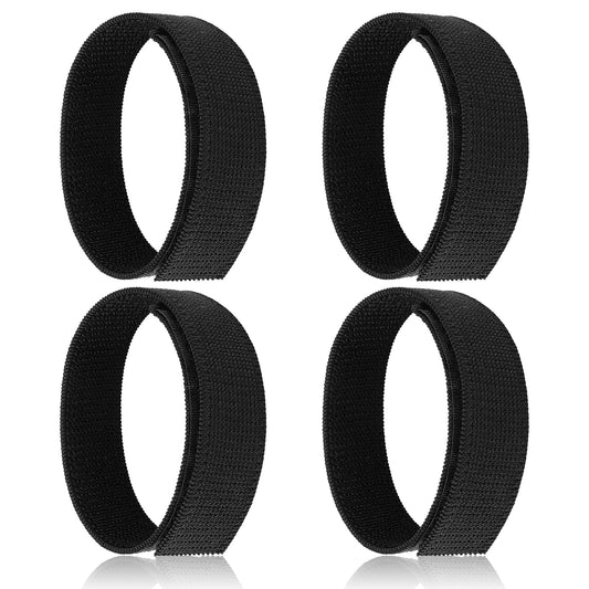 Wanmu 4 Pcs Black Boot Blousers, Elastic Military Boot Straps, Military Boot Bands, Military Ankle Strap Tuck Tight Strips for Men Women Outdoor Sports Military Army Uniforms, Black, 4 Count (Pack of