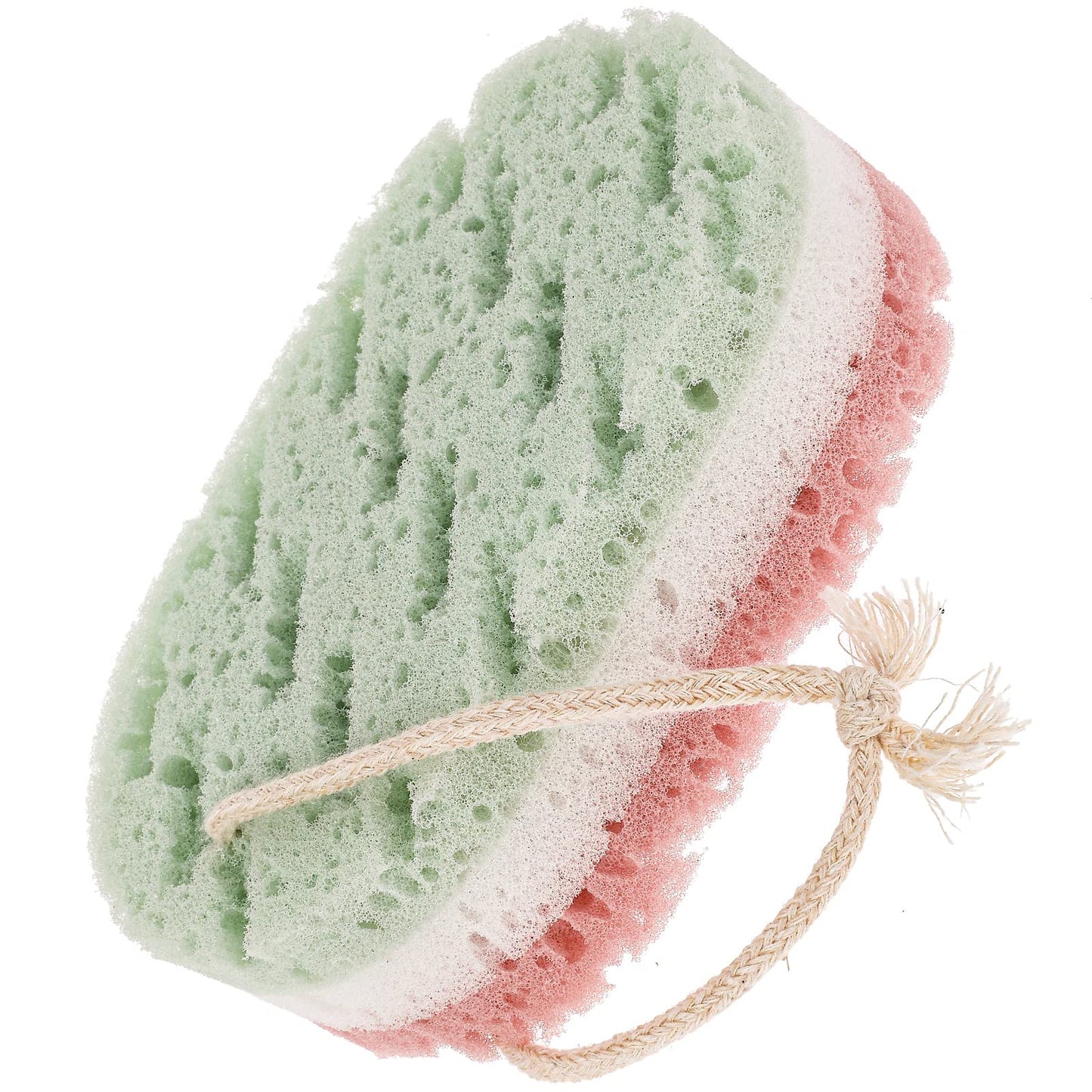 Sibba Bath Sponge for Women Men Kids, Sponge Loofah Body Scrubber Reusable Exfoliating Bath Sponge for Body Wash Bathroom, Large Size Bathing Sponge Bathing Accessories (Green)