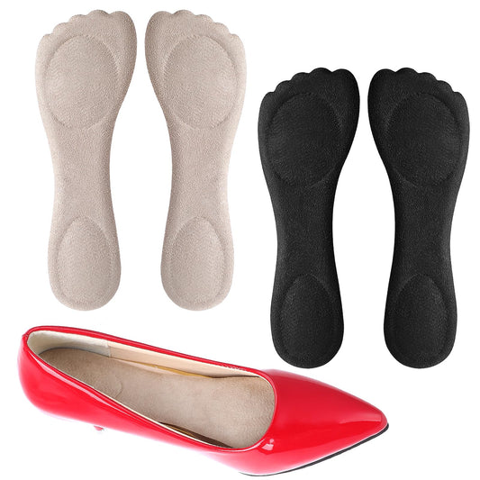COMNICO High Heel Inserts for Women, 2 Pairs Self-Adhesive Cushioning Insoles Invisible Arch Support Non-Slip Insoles High Heel Shoe Insoles for Dress Shoes Sandals Flats Boots