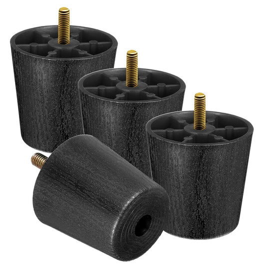 Sibba 4 PCS Furniture Legs Couch Feet Sofa Chair Dresser Replacement 2 Inches Plastic Leg Extenders Cabinet Leveling Wood Table Rest Tall Screw In Wooden Universal Round Hardware Cabinets Home DIY