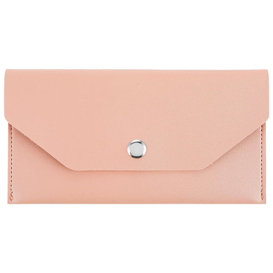 COMNICO Cash Envelope Wallet, PU Leather Gifts Money Budgeting Envelopes Reusable Cash Envelopes Bag Pouch for Men Women Cash Check Billing (Pink)