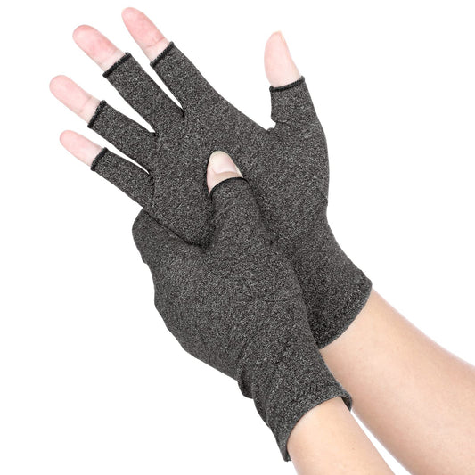 Sibba Arthritis Compression Gloves for Women Men, Compression Fingerless Glove for RSI, Carpal Tunnel, Rheumatiod, Tendonitis