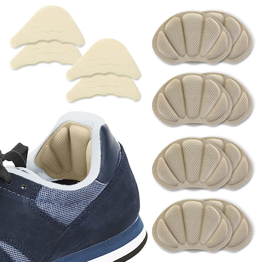 Sibba 6 Pairs Shoe Fillers for Big Shoes includes 2 Pairs Adjustable Toe Filler Inserts and 4 Pairs Heel Grips Liner Insert Preventing Too Big Shoe Relieve Pain Foot Care Protector