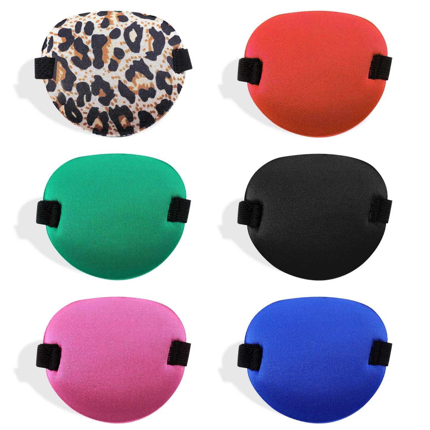 6Pcs Eye Patch 3D Adjustable Eye Patches for Right or Left Eyes Medical Amblyopia Lazy Eye Patch Soft Reusable One Eye Cover Black Pirate Costume for Left or Right Eyes Cosplay