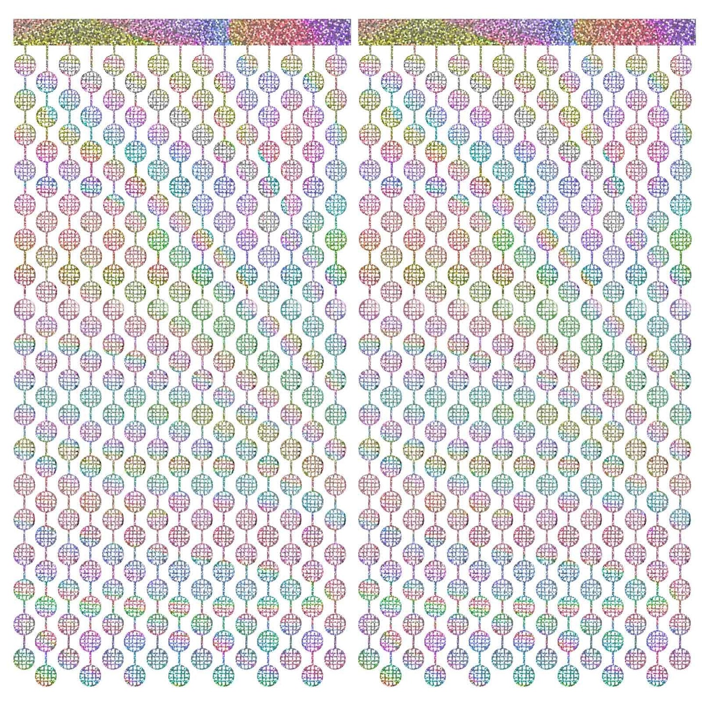 2 Pcs Disco Party Decorations Disco Ball Photo Booth Props 3.3 x 6.6 ft Disco Theme Silver Foil Curtains Photograph Backdrop for 70s 80s 90s Theme Birthday Bachelorette New Year Christmas