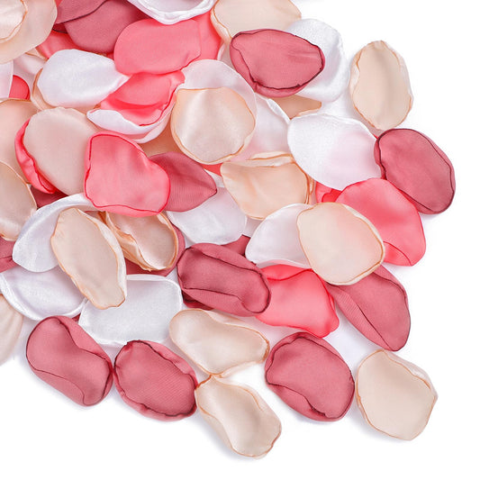 COMNICO 200 Pcs Silk Rose Petals Artificial Flower, Dusty Rose Blush Flower Petals for Weddings Proposal Bulk Petals for Wedding Decor Bridal Shower Decorations Dinner Table Centerpieces Wedding Cake