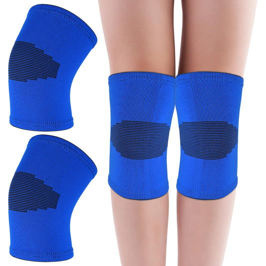 WLLHYF 1 Pair Kids Knee Sleeve Brace Children Knee Support Pad Breathable Elastic Soft Knee Protectors for Kids Child Girls Boys Teens Basketball Volleyball Sports