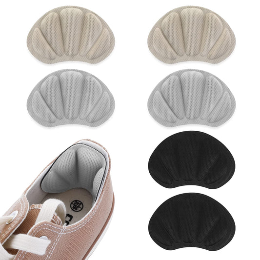 Sibba 3 Pairs Heel Grips Shoe Pads for Too Loose Shoes Strong Adhesive Heel Cushion Pad Comfort Thick Back Insoles Anti Blister Shoe Liners Inserts Foot Care Heel Protectors