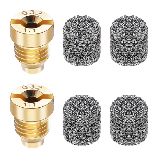 2 PCS 1.1 mm Foam Orifice Holder Hose Snow Maker Prom Party Tech Nozzle High Pressure Washer Wall Mount 4 PCS Mesh Filter Lance Tips with Threaded Wand Attachment Water Wash Turbo Garden