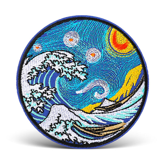 COMNICO Embroidered Patches, Cartoon Cute Cat Iron On Patch Embroidered Badge Appliques Repair Patch DIY Clothes Accessories for Backpacks Jackets Jeans(Landscape)