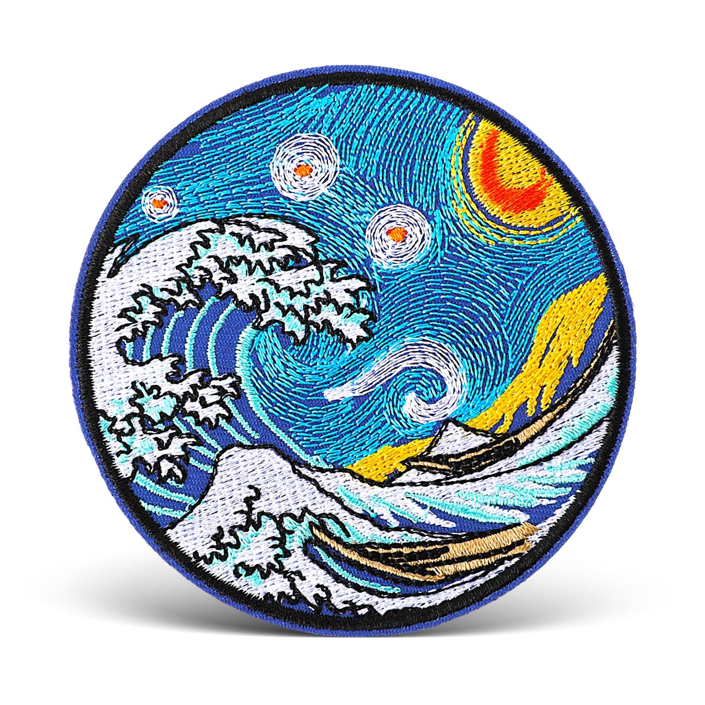 COMNICO Embroidered Patches, Cartoon Cute Cat Iron On Patch Embroidered Badge Appliques Repair Patch DIY Clothes Accessories for Backpacks Jackets Jeans(Landscape)