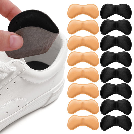 Sibba Shoe Inserts 8 Pairs Comfort High Heel Pads Protectors Cushion Grips for Too Big Loose Boots Pressure Sores Relief Guards Foot Filler for Women Men