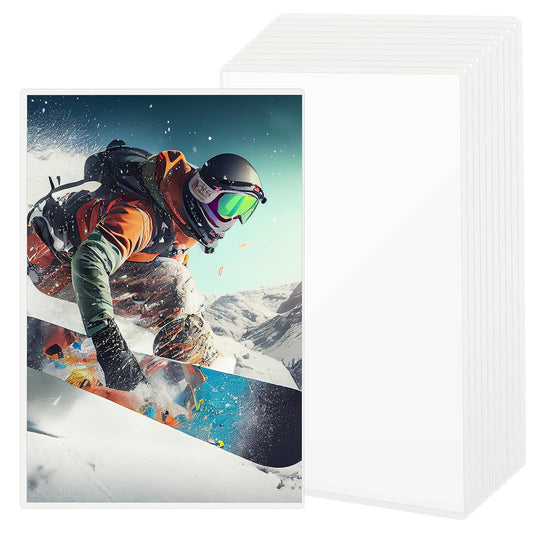 Dimeho 4 x 6Inches Top Loader Card Sleeves, Clear Toploaders for Cards 10Pcs Acrylic Post Card Holders Plastic Card Sleeve for Cards Baseball Card Sports Cards Photos Postcard