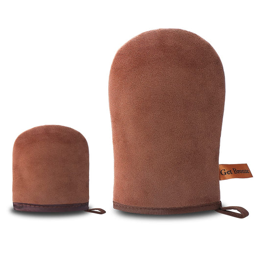 Sibba 2 Pieces Self Tanning Mitt Applicator Fake Tan Mitt Double Sided Velvet Tanning Mitt Tanning Lotion Applicator Fake Tan Mitten for Lotion, Spray