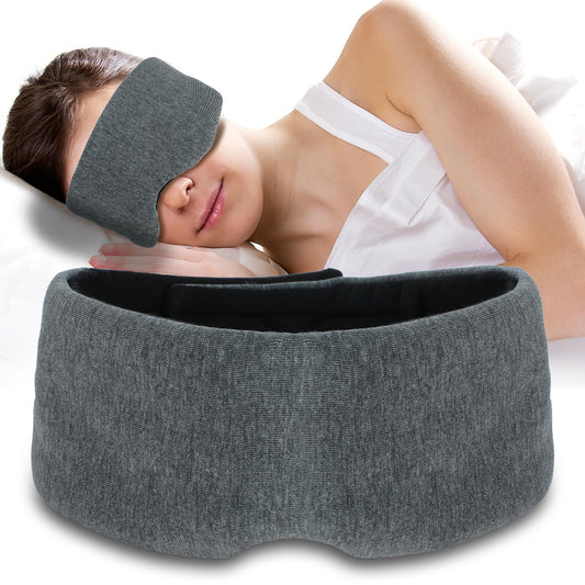 Sleep Mask Blackout Sleeping Eye Mask for Women and Men Ultra Soft Comfortable Eye Mask Nose Pad Designed Fully Adjustable Strap for Travel Lunch Breaks Sleeping Meditation