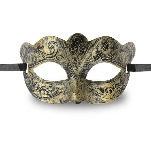 Sibba Masquerade Mask Men Venetian Party Ball Masks Vintage Halloween Costume Mardi Gras Mask Christmas for Fancy Dress Cosplay Proms Carnival Festival Christmas Accessory (Gold)