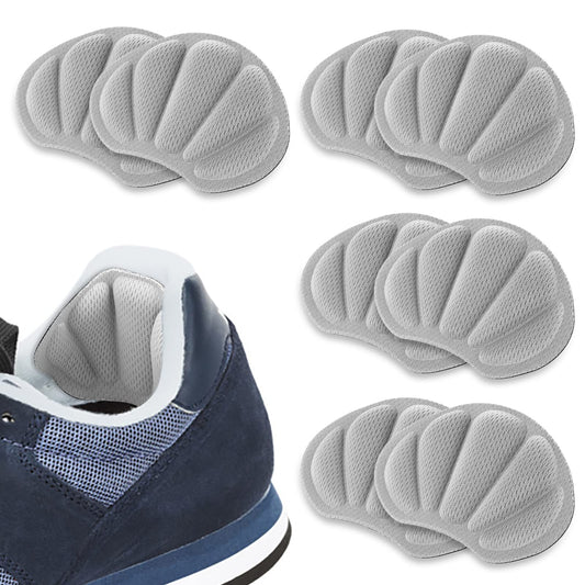 Sibba Heel Pads Inserts Grips 4 Pairs Shoes High Heels Cushion Too Big Shoe Protectors Stickers Filler Pads Foot Arch Support Insole Sole Comfort Wedding Summer for Women Men (Grey)