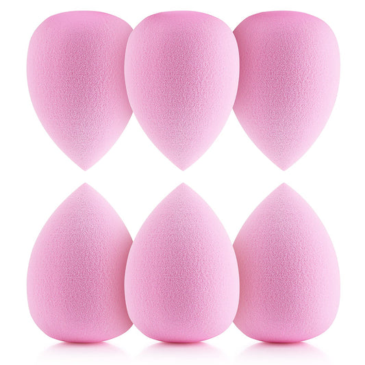 Sibba 6 Pieces Makeup Sponge, Makeup Blending Beauty Sponge, Foundation Blending Sponge Blender for Foundation, Cream and Powder, Soft Makeup Sponges (Pink)