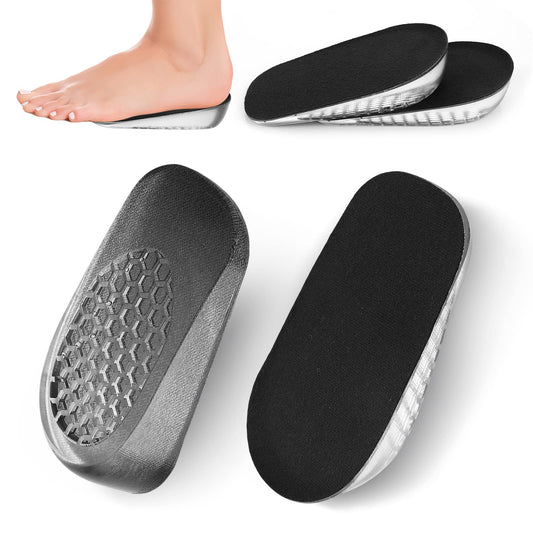 Sibba 1 Pair Height Increase Insoles Gel Silicone Height Increase Cushion Inserts Shock Absorption Heel Pads Leg Length Discrepancy Balancer Invisible Heightening Insoles for Women 25mm (0.98inch)