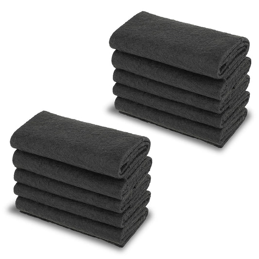 Sibba Thickened Magic Cleaning Cloth, 10Pcs Reusable Fiber Microfiber Cleaning Cloth, All-Purpose Streak Free Microfiber Towels for Kitchens, Glass Cars, Window,Black,25 X 20 cm