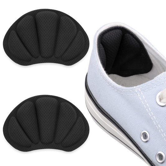 Sibba 1 Pair Heel Grips Shoes Cushion Pads Anti-Slip Shoe Liner Inserts Self-Adhesive Comfort Insole High Heel Protectors Heel Grips for Shoes Too Big Loose (Black)