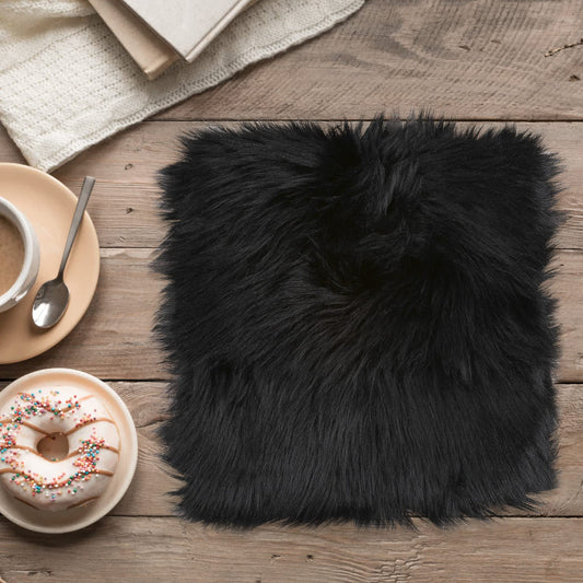 Sibba Fluffy Rug Faux Fur Carpet 12 inch Small Square Fuzzy Baby Photoshoot Props Desk Rugs Cushion For Bedroom Living Room Photo Toilet Seat Cover Holder Bedrooms Girl Christmas Party Nail Art Decor