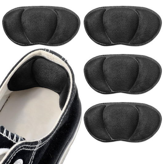 Back of Heel Cushion Pads for Shoes Too Big, 4Pcs Adhesive Heel Grips Shoe Grips Liners Heel Protectors for Loose Shoes, Heel Pain, Blisters and Rubbing, Reusable Heel Guards Liners for Women Men