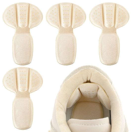 Back of Heel Cushion Pads, 4Pcs Mesh Adhesive Heel Grips Inserts for Boots, Loose Shoes Too Big, Reusable Heel Guards Liners for Women Men, Anti Blister Shoe Liners Heel Protectors