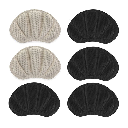 Sibba 3 Pairs High Heel Pads Grips Shoes Cushion Inserts Too Big Loose Sneaker Filler Back Pad Protectors Repair Liners Fit Tighter Grip Blisters Pain Prevention Slip Ankle Women Men (2 Black 1 Beige)