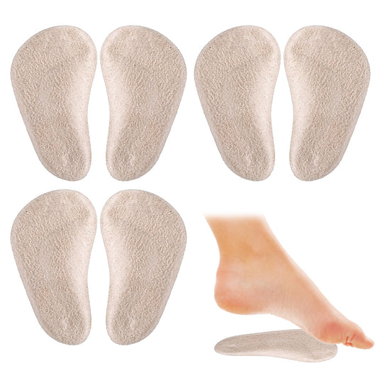 Sibba 3 Pairs Gel Arch Support Insoles, Orthotic Insoles Silicone Orthopedic Foot Insoles Arch Support Insoles Plantar Fasciitis Shoe Arch Support Gel High Heel Inserts Cushion Pads (Gray)