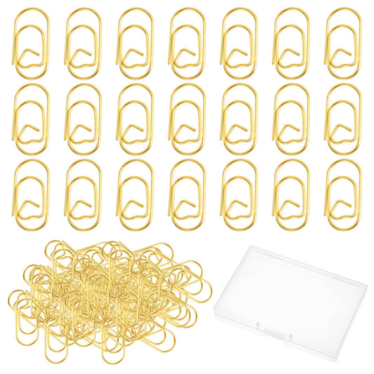100Pcs Love Heart Shaped Paper Clip 0.79inch Cute Mini Paperclip Stainless Steel Tinplate Paperclip Holder Wedding Invitations Paper Clamp Note Sorting Organizing Paperclip for Office School Home Desk