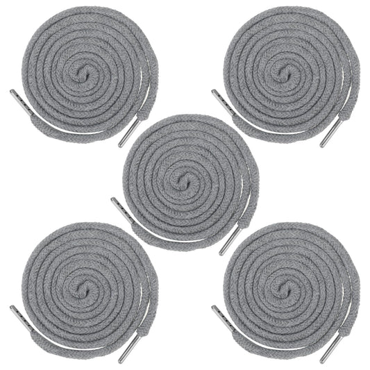 Dimeho 5PCS Drawstring Cords Replacement 51 Inches Waist String Hoodie Hood Cord for Shorts Pants Sweatpants Sweatshirt Jackets Coats Bag (Black)(Grey)