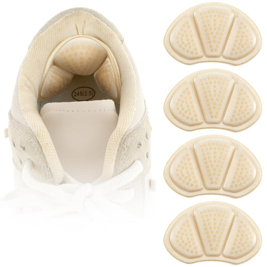 COMNICO Heel Cushion Pads, 2 Pairs Back of Heel Cushion Pads Adhesive Reusable Heel Guards Liners Protect Heel Cushion Inserts for Women Men Loose Shoes Too Big(Black)
