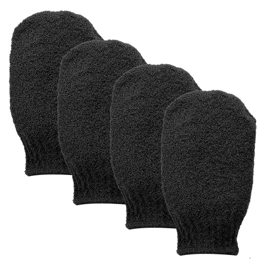 Wanmu 4Pcs Shower Gloves Exfoliating for Women Exfoliating Washcloth Dead Skin Remover Exfoliator Body Scrub Exfoliating Mitt for Beauty Spa Massage Skin Shower Body Scrubber
