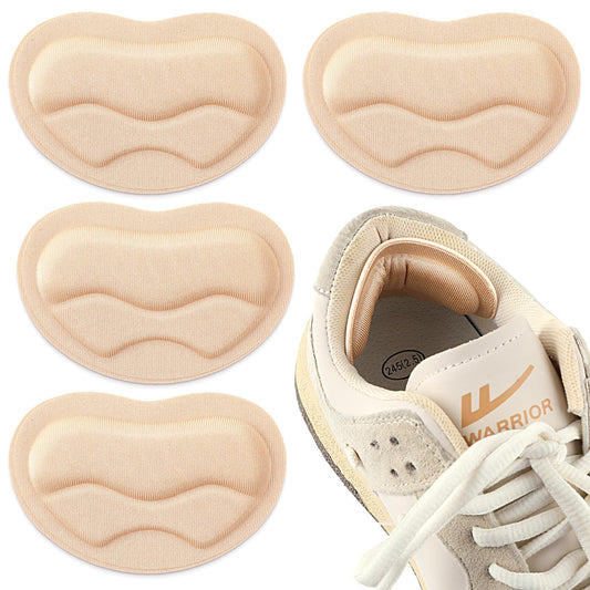 Shoe Inserts 2 Pair Heel Cups Pads Protectors Comfort Ball of Cushion Foot Pain Relief Loose Boot Non-Slip Silicone Filler Fit Bottom Cover Stickers Petals Insoles Soles Grips Replacement