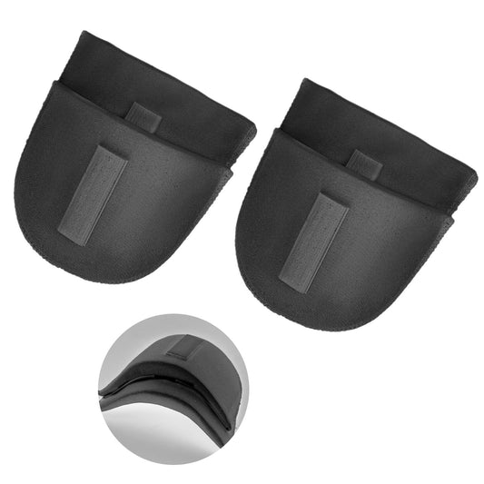 COMNICO Sewing Shoulder Pads 2 Pairs Thickness 1.5cm Sponge Breathable Set-in Pads Sloping High Low Shoulders Sewing Supplies for Women Men Blazer Suit T-Shirt (Black)
