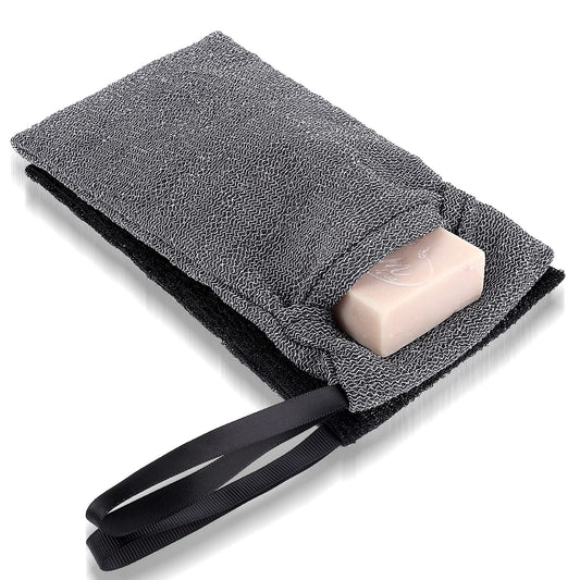 Sibba 2 PCS Soap Bar Holder Saver Body Scrubber Bath Sponges Shower Bag Pouch Case Container Mesh Cover Suds Sleeve Skin Body Scrubs Home Travel