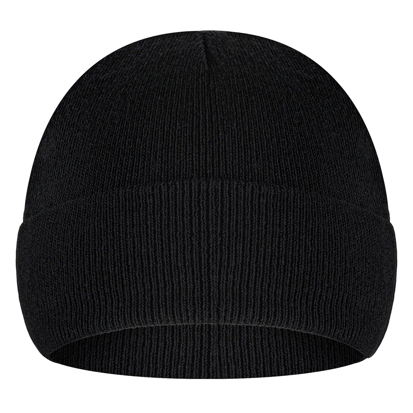 COMNICO Knit Hat, 1 PC Winter Beanies Unisex Soft Lightweight Windproof Beanie Hat Skull Cap Fisherman Warm Snug Hat Compression Cap for Men Women Black/Beige