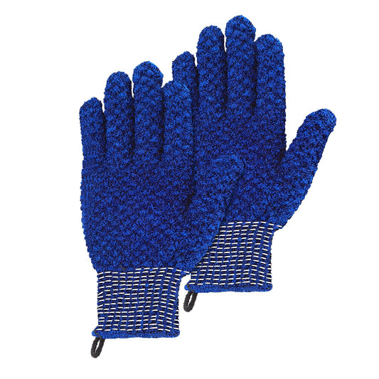 Sibba Bath Exfoliating Gloves, Body Scrub Shower Scrubber with Hooks, Loofah Shower Glove, Spa Exfoliating Gloves for Women Men