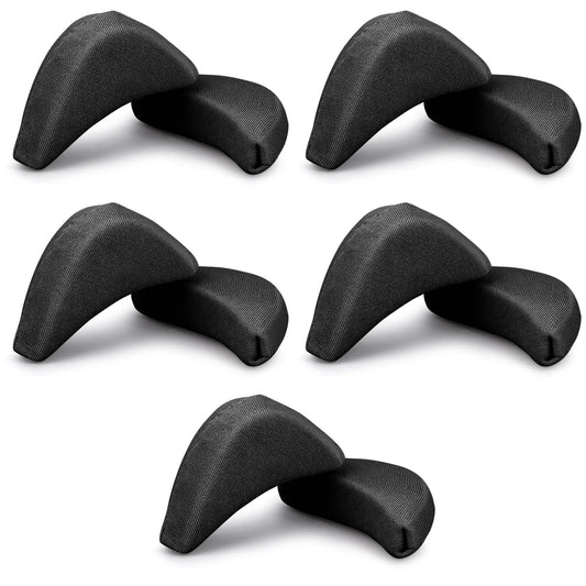 5Pairs Toe Filler Cushion Insert Soft Sponge Adjustable Shoe Filler Breathable Big Plug Forefoot Pad Unisex Foot Brace Shoe Pad Reusable Foam Too Big Insert for Casual Sport High Heel Boot(Black)