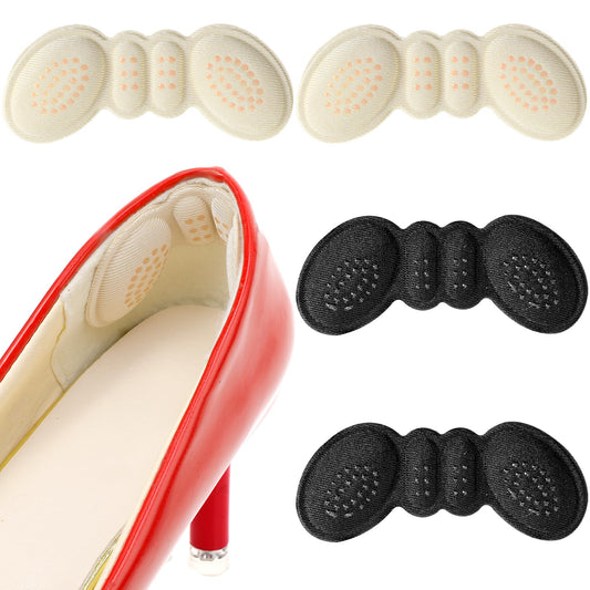 4PCS Heel Pads for Shoes Too Big, Back of Heel Cushion Inserts Pads, Adhesive Back of Heel Grips Inserts for Boots, Reusable Heel Guards Anti Blister Shoe Liners Heel Protectors for Women Men