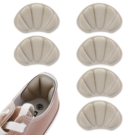 Sibba 3 Pairs Heel Grips with Strong Sticky Backing, Shoes Pads Sticker Heel Cushion Pads Shoe Liner Inserts for Loose Shoes Anti Blister Comfort Insole Heel Protectors (Skin Color)