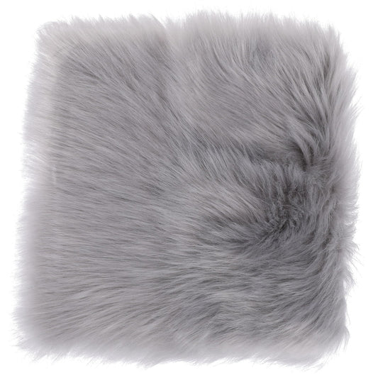 Sibba Square Faux Fur Rug Fluffy Bedside Rugs For Bedrooms Area Rugs For Photographing Background Desk Chair Fuzzy Cushion For Dorm Decor Small Size Soft Plush Shaggy Rug For Living Room Grey