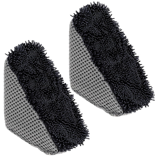 2Pcs Tire Shine Applicator Pad Tire Gel Applicator Triangles Tire Sponge Foam Wheel Shine Car Cleaning Brush Reusable Tire Dressing Applicator Pad for Man Woman Car Polishing and Waxing