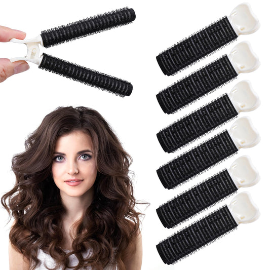 Sibba 6Pcs Volumizing Hair Clips, Hair Clips for Styling, Volumizing Root Clips for Hair, Volumizing Roller Clips, Instant Hair Volumizing Clips, DIY Hair Styling Tool for Women Girls(Black)