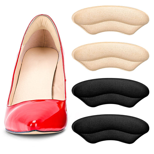 Sibba Shoe Inserts Grips High Heel Protectors Cups Pain Relief Pads Ball of Foot Cushions Repair Flat Suede Insoles for Loose Big Boots Blister Filler Toe Pad Bottom Comfort (2 Pairs Multi-Colored)