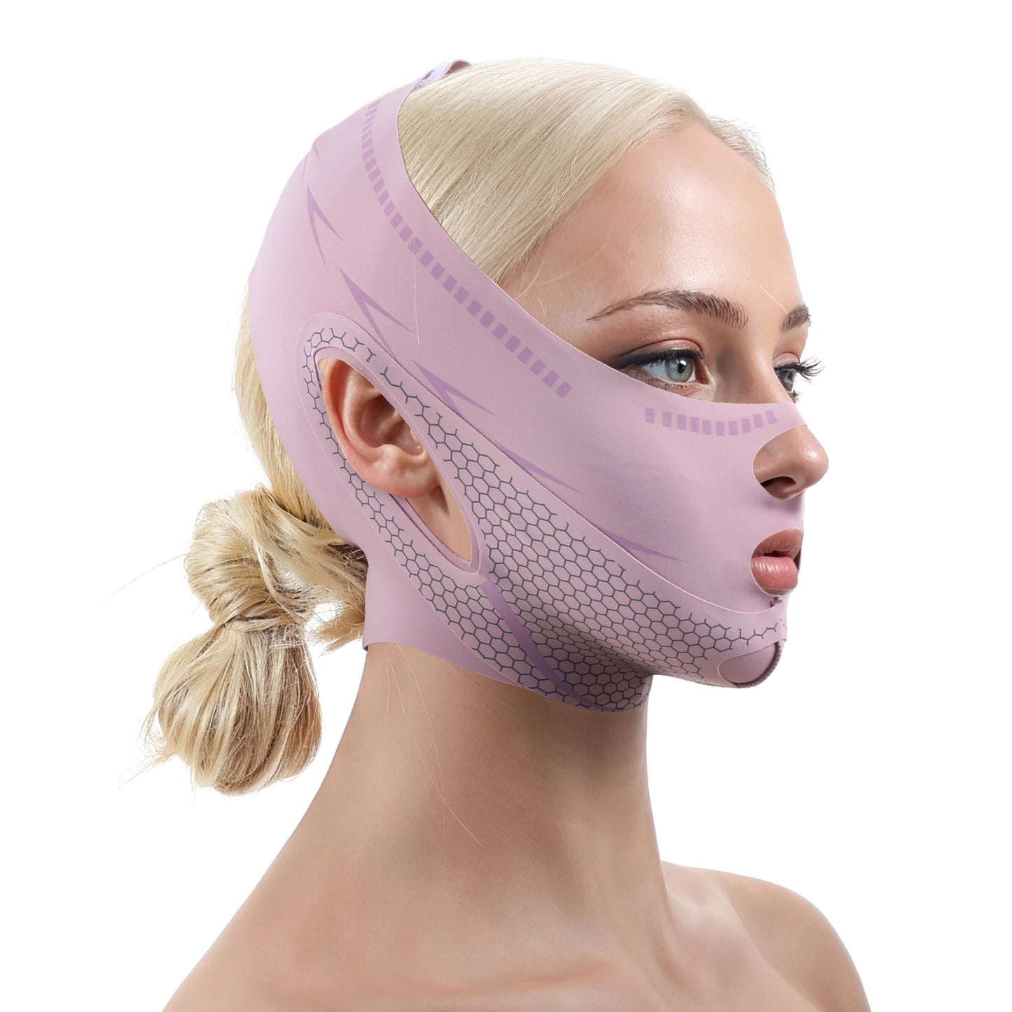 Hpmjz V Line Lifting Mask Reusable Face Strap Chin Strap for Sleeping Adjustable Double Chin Reducer Breathable Chins Up Patch V-Shaped Face Mask for Women Girls Cheeks