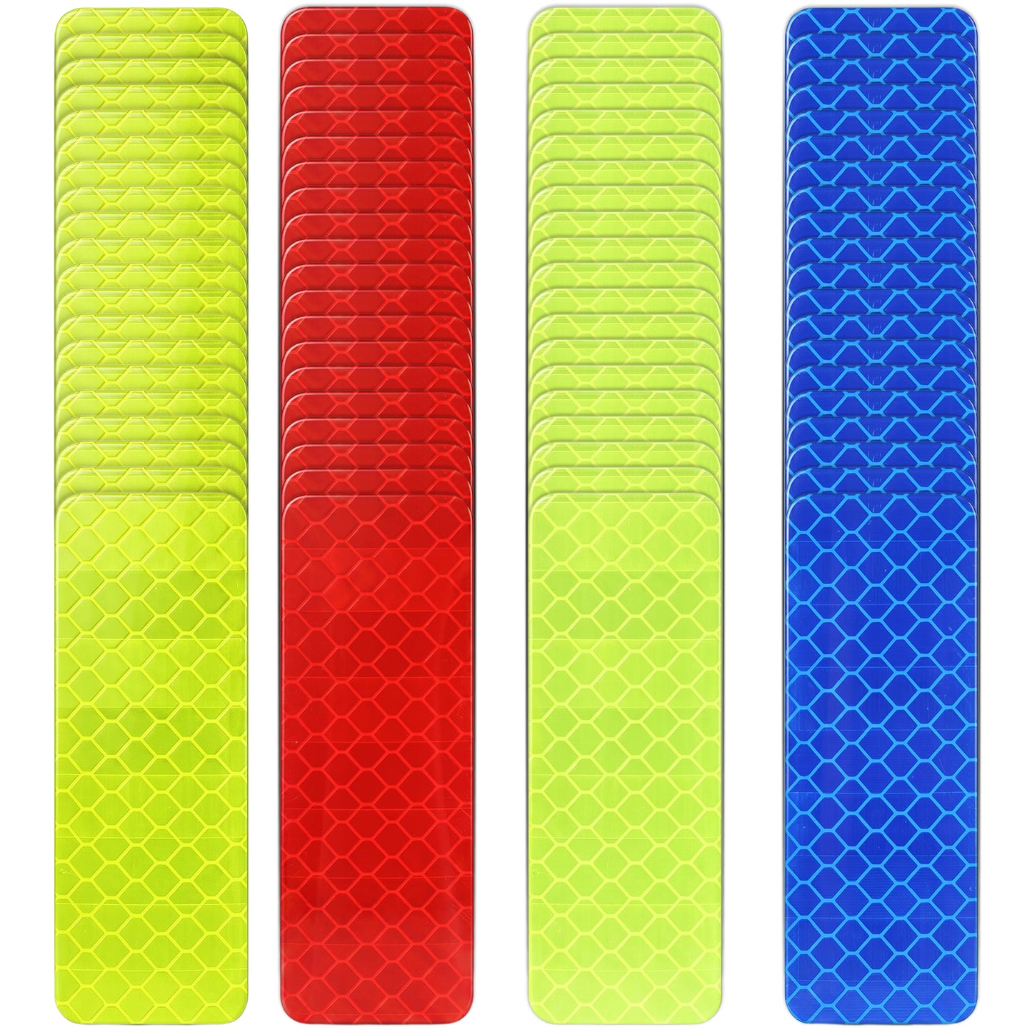 YUXIANLB 80 PCS Reflective Stickers, High Visibility Reflective Tape, Outdoor Waterproof High Visibility Safety Strips Warning Stickers Strips for Car Trailer Truck Bike Motorcycle